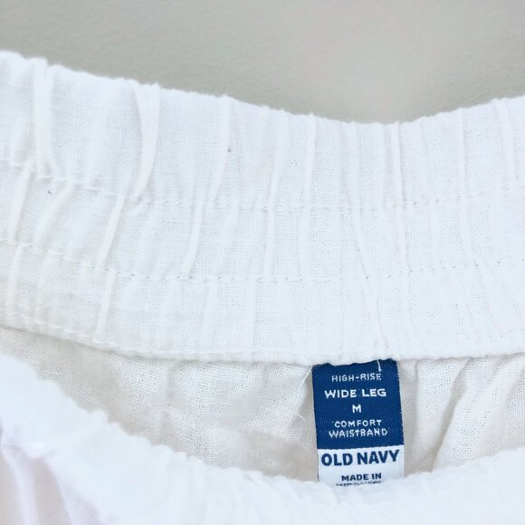 NWT Old Navy High-Waisted Linen-Blend Wide-Leg Pants - Picture 3 of 9